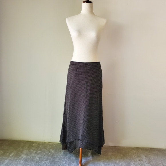 Vintage Polka Dot Ruffle 90s Whimsigoth Size 10 Flowy Fun Skirt - Picture 3 of 14